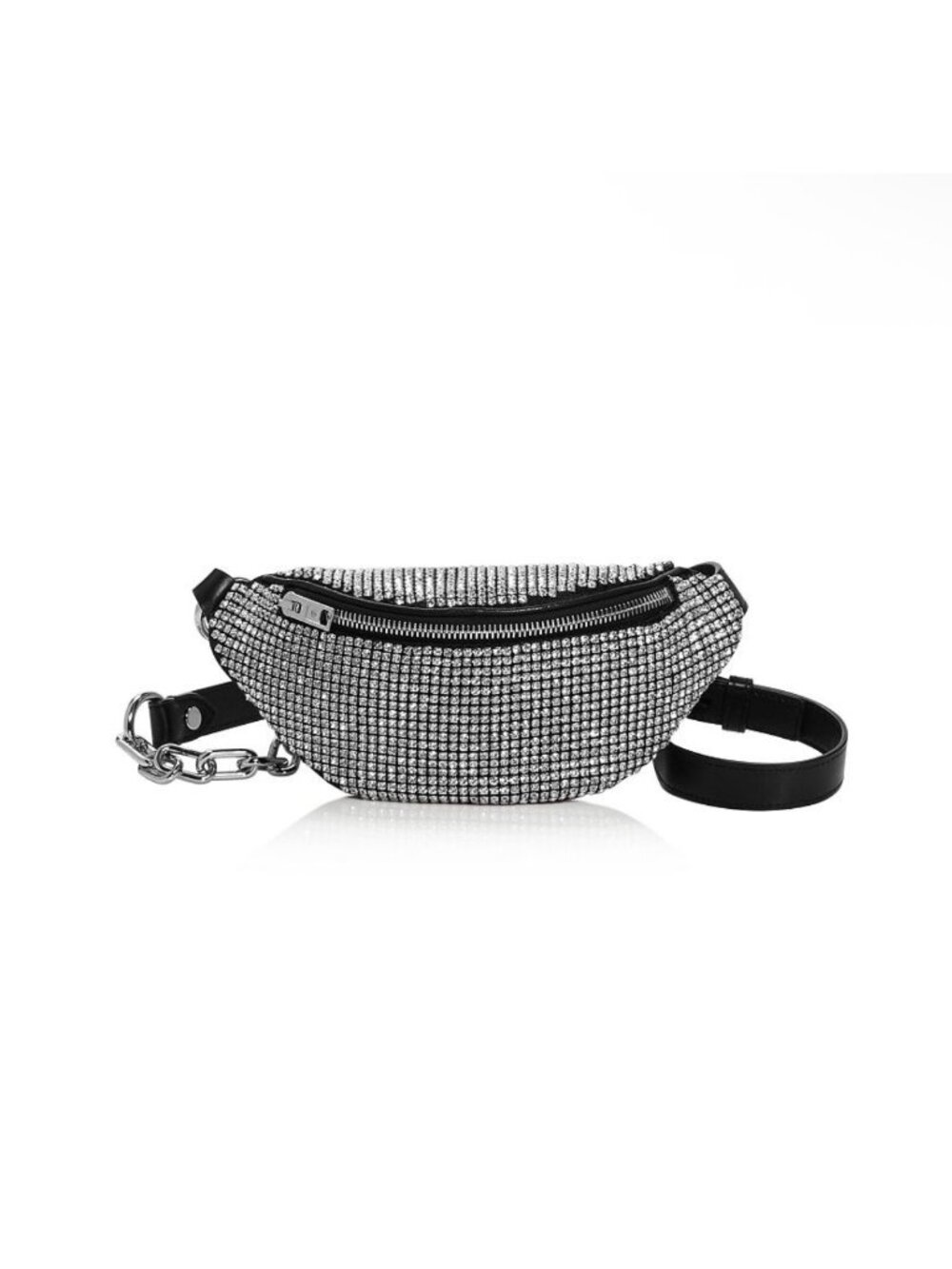 Alexander Wang Rhinestone Mesh Mini Attica Belt Bag Black Silver